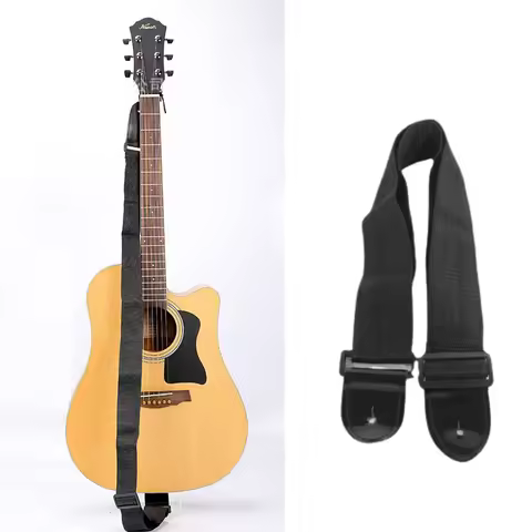 Guitar Strap Black Adjustable Nylon Guitar Belts for Ukulele Bass Acoustic Electric Guitar Accessori