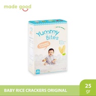 Yummy Bites Baby Rice Crackers - Snack Biskuit Bayi Sehat 6+ bulan 25g Original