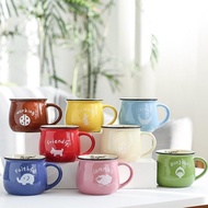 Premium COLORFUL CUP ceramic CUP, 8 COLORS, capacity 350ml, RANDOM LOGO pattern, ceramic CUP as a gi