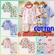 Baby Unisex Boy Girl Kids Playset Baju Tidur Kanak Seluar Pendek Cotton Berkualiti Pyjamas Fashion