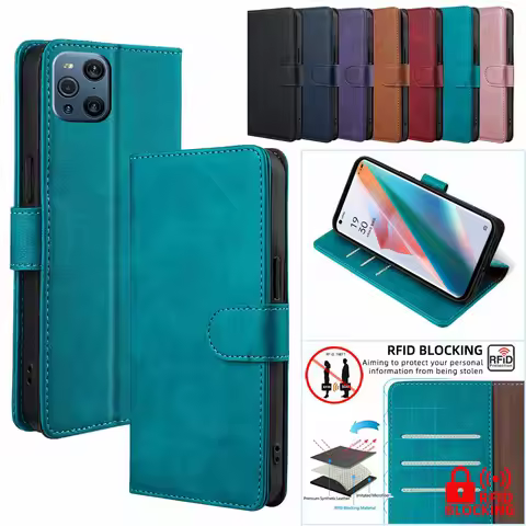 Funda Flip Leather Wallet Case For OPPO Find X2 X3 Pro find X3 X2 Neo X3 Lite Magnet Buckle Protect 