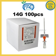 Hospitech IV Cannula Plus With Injection Valve & Radiopaque Catheter 14G 16G 18G 20G 22G 24G 100pcs/