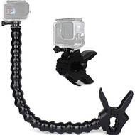 FiTSTILL Jaws Flex Clamp Mount with Adjustable Gooseneck 19 Sections for Go Pro Hero 13/12/11/10/9/8