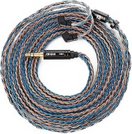 6ft+/2-Meter IEM Cable QDC 3.5MM, KBEAR ST16 Plus 16-Strand Silver-Plated Upgrade Braided Headphone