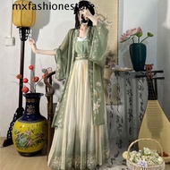 MXFASHIONE Song Dynasty Print Fairy Dresses, Song Dynasty Chinese Style Chinese Women Elegant Hanfu Dress, Polyester Cosplay Hanfu Song Dynasty Printed Hanfu Outdoor