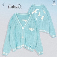 Taylor Swift 1989 Blue Cardigan Cute Knitted Sweater Swiftie Merch Affordable Gift