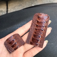 [NOKIA 8800] LEATHER STICKER FOR NOKIA 8800 PHONE, brown ostrich leather, foot scale sticker (real p