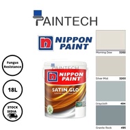 Nippon Satin Glo Paint Grey Color (Interior) Cat Dinding - 18L