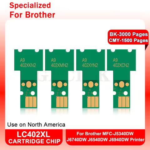 Stable Chip For Brother LC402XL LC402 For Brother MFC-J5340DW MFC-J6540DW MFC-J6740DW MFC-J6940DW Pr