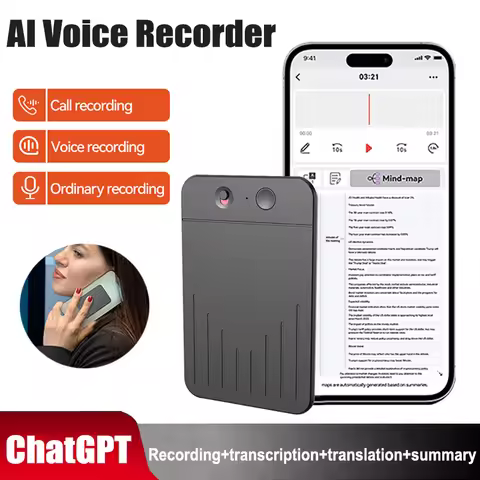 AI Voice Recorder APP Control AI Notetaking Device Transcribe & Summarization with ChatGPT Voice To 