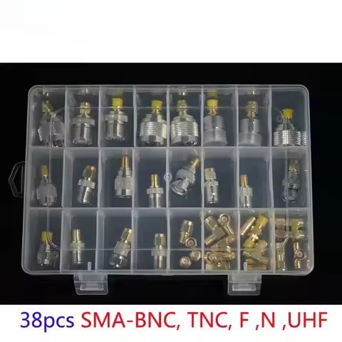 4 Piece SMA BNC UHF To SMA MCX MMCX BNC TNC UHF SO239 PL259 N F Type SMB RF Coaxial Coax Adapter Con