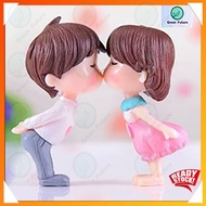 Miniature Mini for Succulent Terrarium Bonsai Cake Mini Cute Decor 亲嘴情侣盆栽摆件 Kissing Couple potted pl