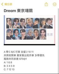 Seventeen小卡 Dream東京場限