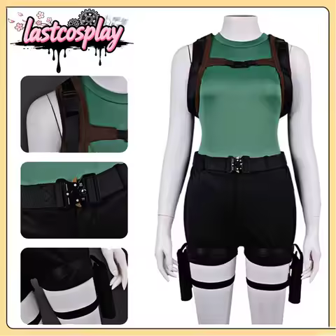 Lara Croft Cosplay Costume Movie Tomb Fantasy Raider Roleplay Women Clothing Outfit Halloween Carniv