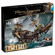 LEGO  Building Block Silence Mary Caribbean Pirates Series Black Pearl Warship Model Assembly Buildi