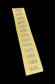 Stiker biled AES mini front normal / terbalik
