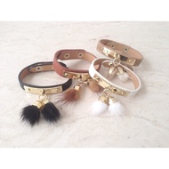 Fashion fur leather bracelet