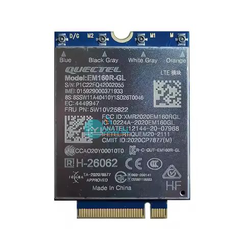 Original Quectel SDX24 EM160R-GL 4G LTE Cat16 PCIE WWAN M.2 Module FRU 5W10V25822 WAN Adapter for Th