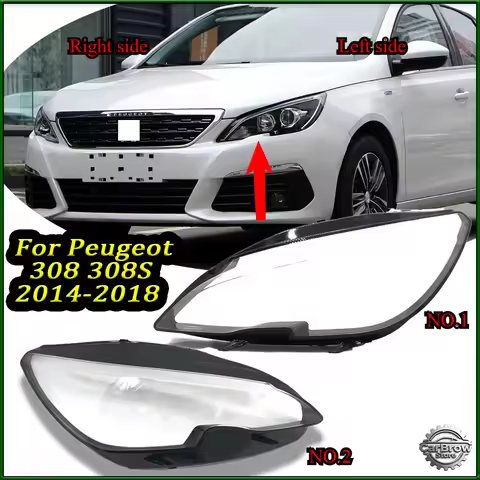 Headlamp Lens Cover For Peugeot 308 308S 2015 2016 2017 2018 Car Headlight Shell Replace Lamp Shade