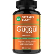 Guggul Extract 500mg | Commiphora Mukul with Guggulsterones | Ayurvedic Herbal Supplement for Body M
