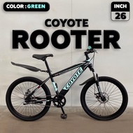 จักรยานเด็ก Coyote รุ่น Lite Rooter MTB 26นิ้ว โช็คหน้า ดิสเบรคหน้า-หลัง แถมฟรีไฟหน้า-ท้าย (มีจัดส่งพร้อมขี่เป็นคัน 100%+รับประกัน)