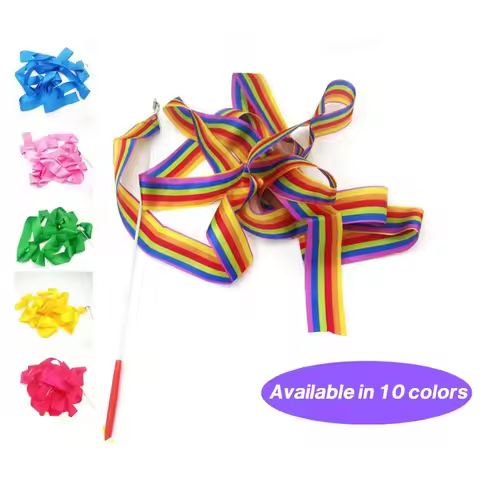 10 Colors Ballet Streamer Gymnastics Ribbon Artistic Gymnastics Ribbon Dance Ribbon Rhythmic Art Tra