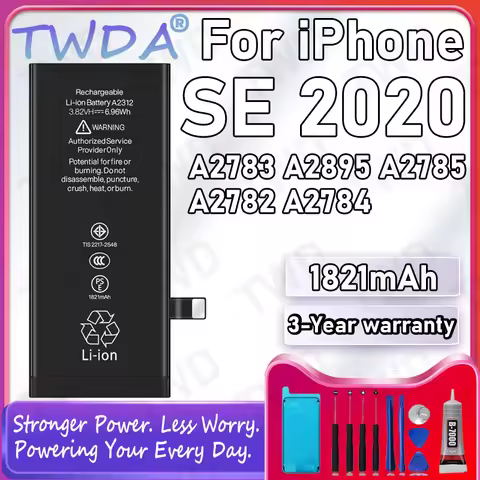 A2312 Large capacity 1821mAh Battery For iPhone SE 2020/A2275/A2296/A2298 Batteries New High Quanlit