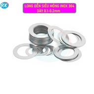 Long Temple Ultra Thin 0.1mm 0.2mm Stainless Steel 304 M5 M6