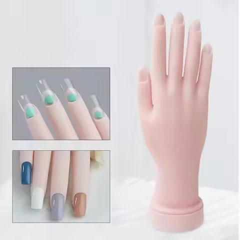 Practice Mannequin Hand For Manicure Nail Hand Training Model Flexible Movable Prosthetic Soft Fake 