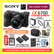 Sony ILCE-6700 ILCE6700 A6700 Mirrorless Camera | 26MP | 4K 120P | 5-AXIS IBIS | Package Bundle | 1 Year Sony Malaysia Warranty