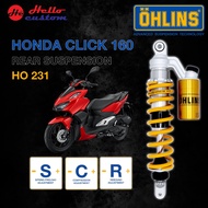 โช้คหลัง OHLINS HO231 HONDA Click160 โช้คแต่ง HO 231 Click 160