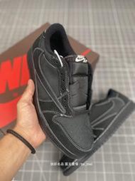 耐吉 Nike Travis Scott x Air Jordan 1 Low OG全黑休閒鞋 板鞋 男女鞋 公司貨