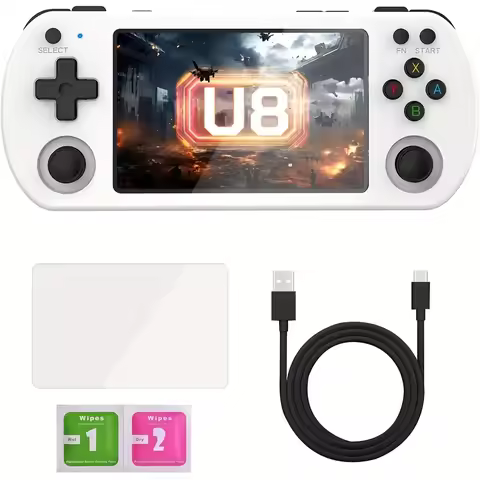 Retro Handheld Game Console U8 Linux System 4.0 Inch IPS Screen Portable Game Console 64GB 15000+ Cl