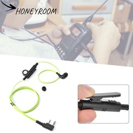 HONEYROOM Earpiece, 2 Pin Two Way Radio Earphone PTT Mic, ABS 2 Way Noodle Headphone Cord for Kenwoo