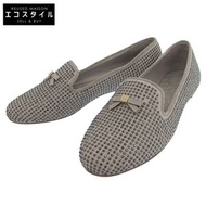 Tory Burch 鑲鑽RIBON設計樂福鞋/便鞋，近全新，女款，灰褐色，7/7碼