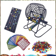 Deluxe Bingo Game Set with 6 Inch Bingo Cage, Bingo Master Board,75 Colored Balls , 50 Bingo Cards, 