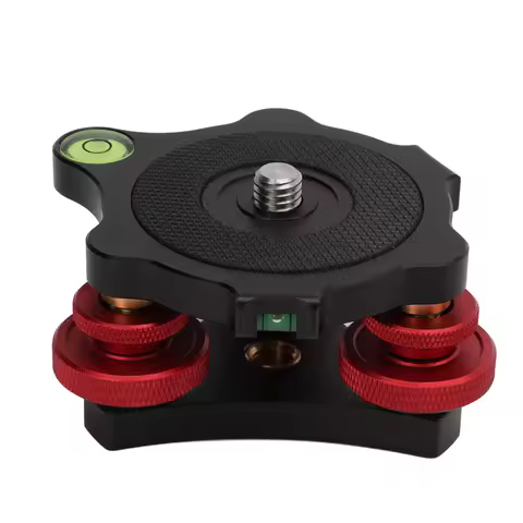 LP‑64 Camera Tripod Ball Head Leveling Base Aluminum Triple Wheel Leveler Bubble Level LP‑64 Aluminu
