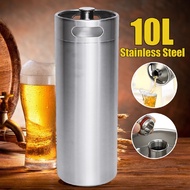 10L 304 Stainless Steel Growler Mini Keg Beer Growler Leak Proof Top Lid Beer Bottle Home Brewing Ma