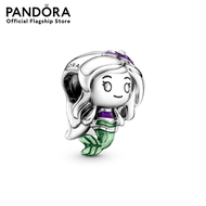 Pandora Silver Disney Ariel sterling silver charm with purple and green enamel เครื่องประดับ ชาร์ม ช