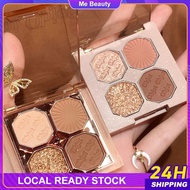 4 Color Diamond Eyeshadow Palette Pearlescent Matte Glitter Eyeshadow Palette