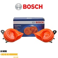 𝑹𝑬𝑨𝑫𝒀 𝑺𝑻𝑶𝑪𝑲 100% Original BOSCH ORIGINAL EVOLUTION HORN Fanfare Compact Car BM Twin Horn 12 Volt 410/510 Hertz - Orange