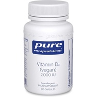 Pure Encapsulations Vitamin D3 2,000 IU (Vegan), 120 Vegan Capsules | Supports Bones, Muscle Functio