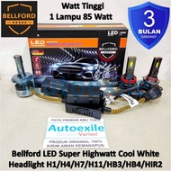 Bellford LED HL Super Highwatt H1 H4 H7 H11 HB3 HB4 HIR2 12V 85W Cool White High Wattage Headlight C