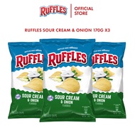 [Bundle of 3] Ruffles Potato Chips Original/ Cheddar &amp; Sour Cream/ Sour Cream &amp; Onion 170g