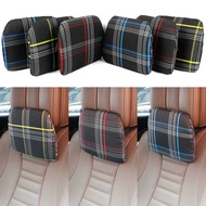 Car Seat Supports Headrest pillow Plaid Fabric For VW 7 GTD GTE GTI