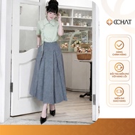 Meso Long Pleated Skirt CCHAT High Quality Tutsi 16CDS2049XT