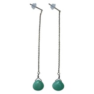 ete Agate agete green Earrings Light Direct from Japan Secondhand