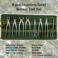 Set Alat Bonsai 8 Keping Keluli Tahan Karat / Stainless Steel Bonsai Tool Set / 8-Piece Bonsai Tool 