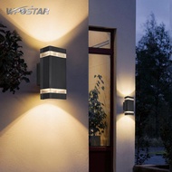 Outdoor Waterproof Up Down Led Wall Lamp Exterior Aluminium Wall Light Garden Balcony Gate Light