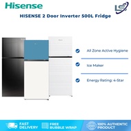 Hisense 500L Fridge 2 Doors Fridge Inverter Refrigerator Glass Door Peti Sejuk